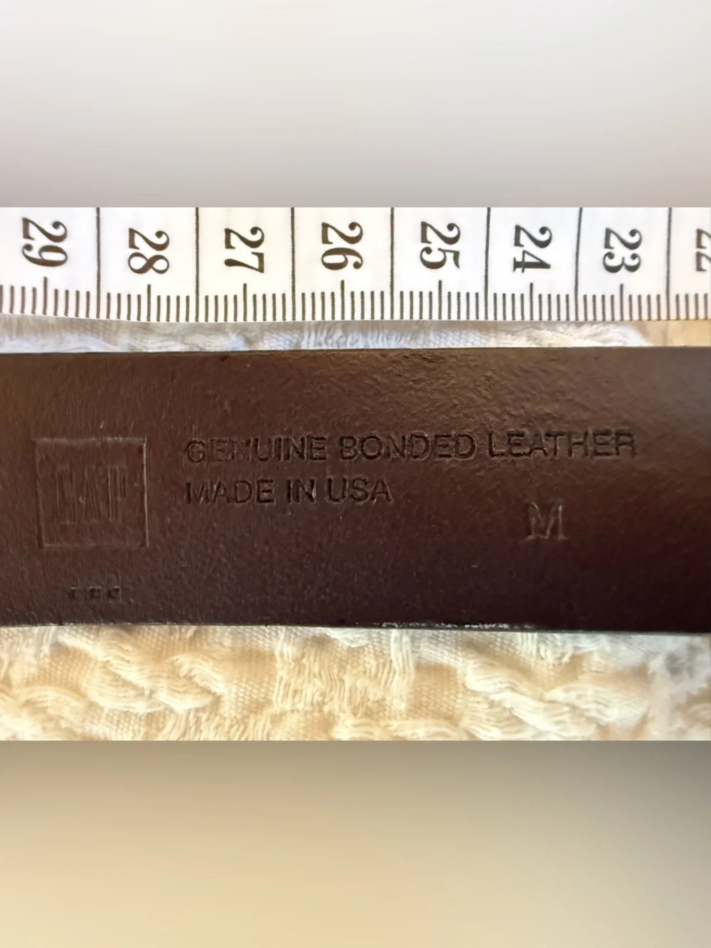 Gap Kids Brown Leather Belt Size Medium Made in USA Classic School Uniform